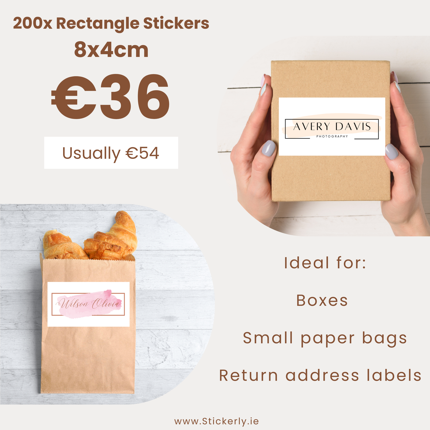 Special Offer – 200 Custom Rectangle Labels for Just €36! 🎉