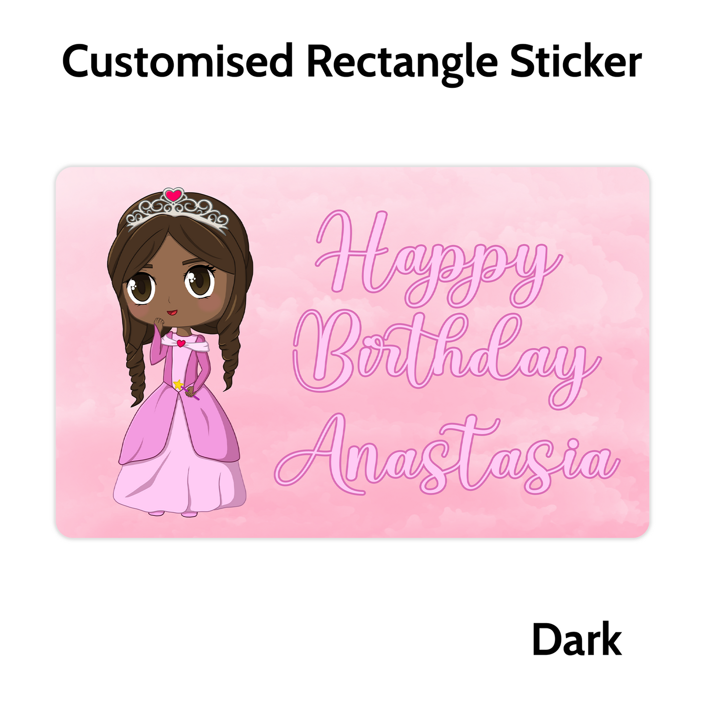 Anastasia Rectangle Stickers (Custom Character)