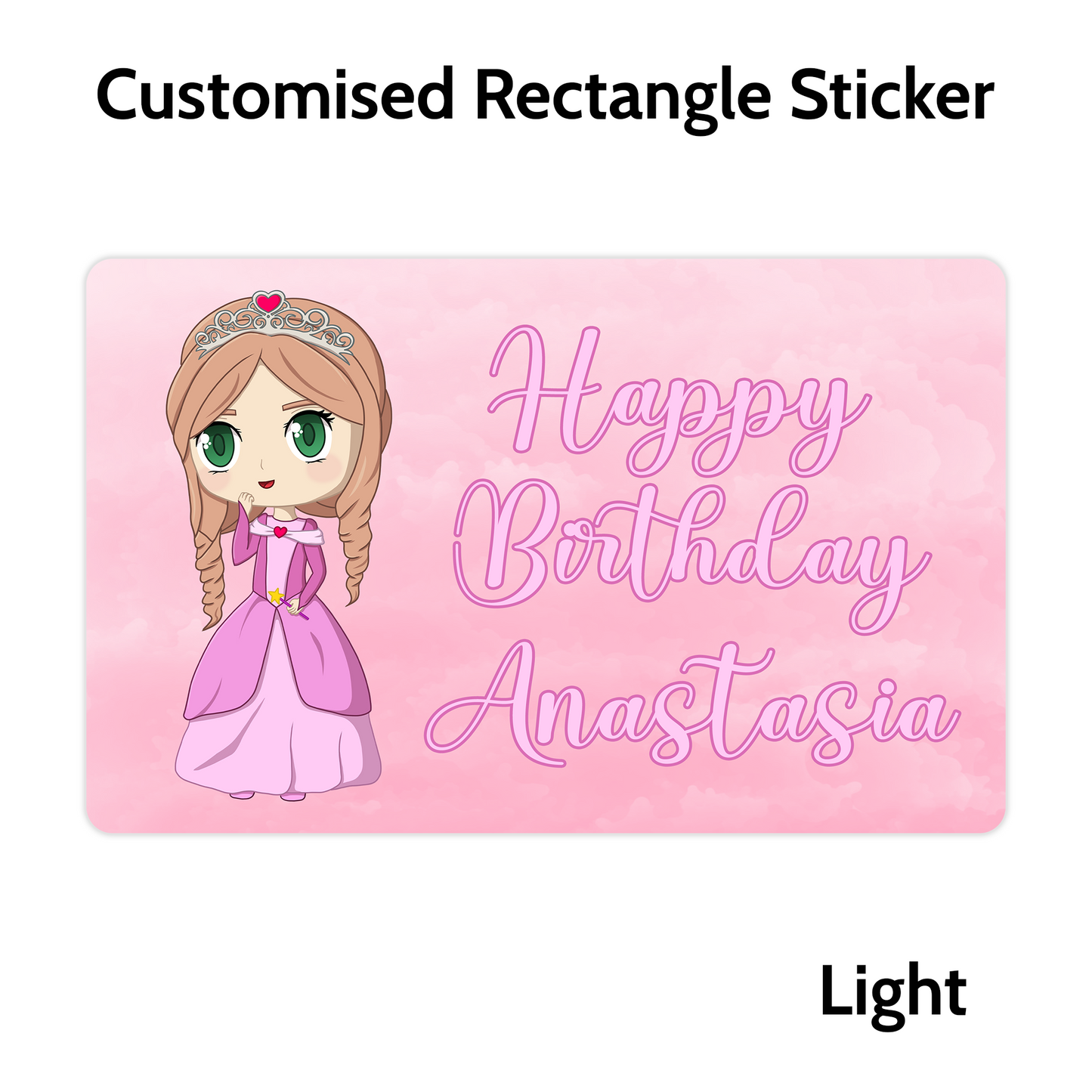 Anastasia Rectangle Stickers (Custom Character)