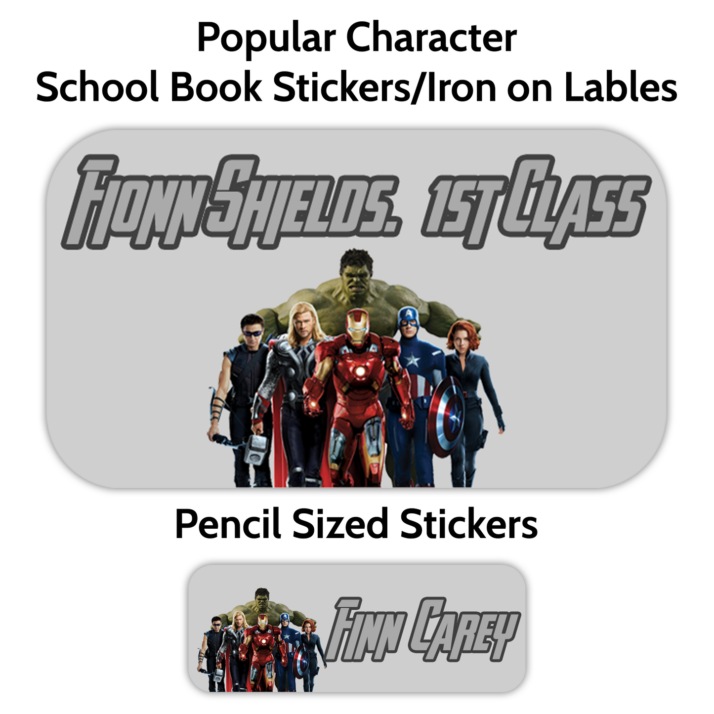 Character School Stickers (Lots to choose from)