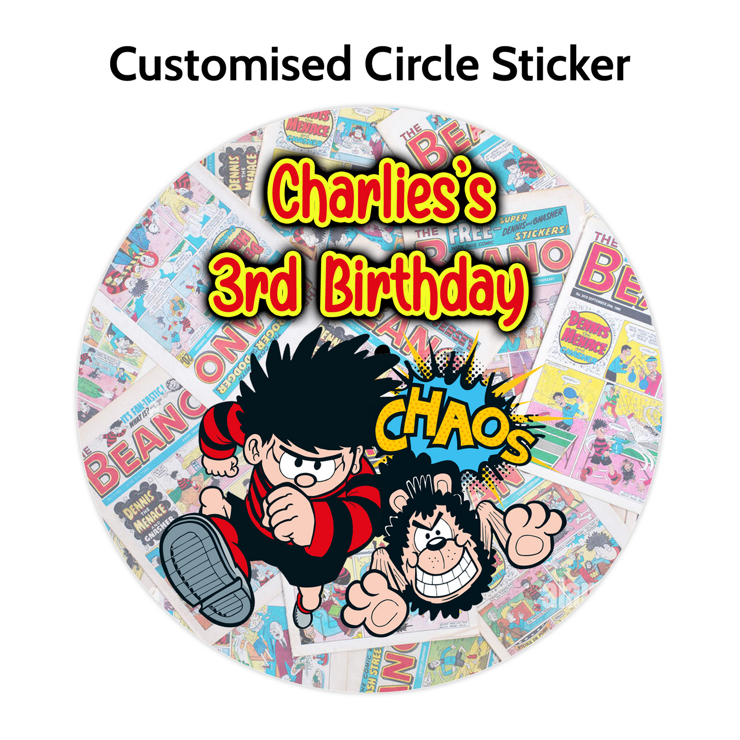 Popular Character Round Stickers (Lots to choose from)