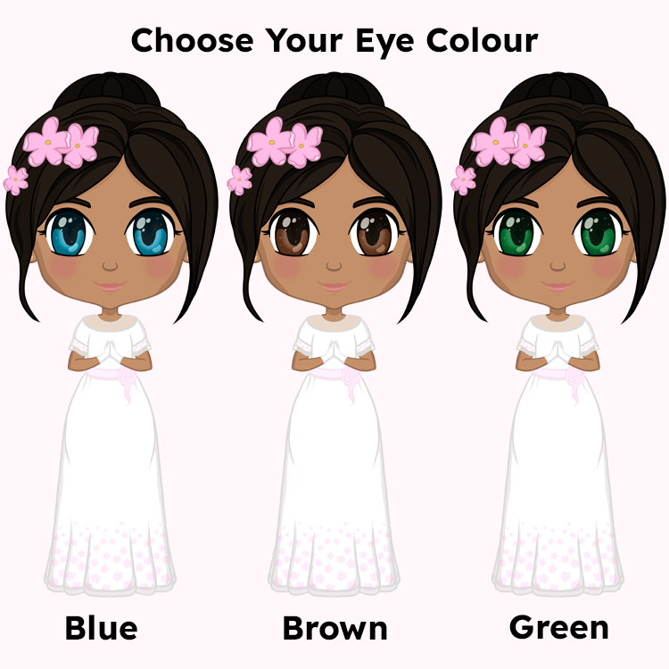 Communion Girl Round Stickers (Custom Character)