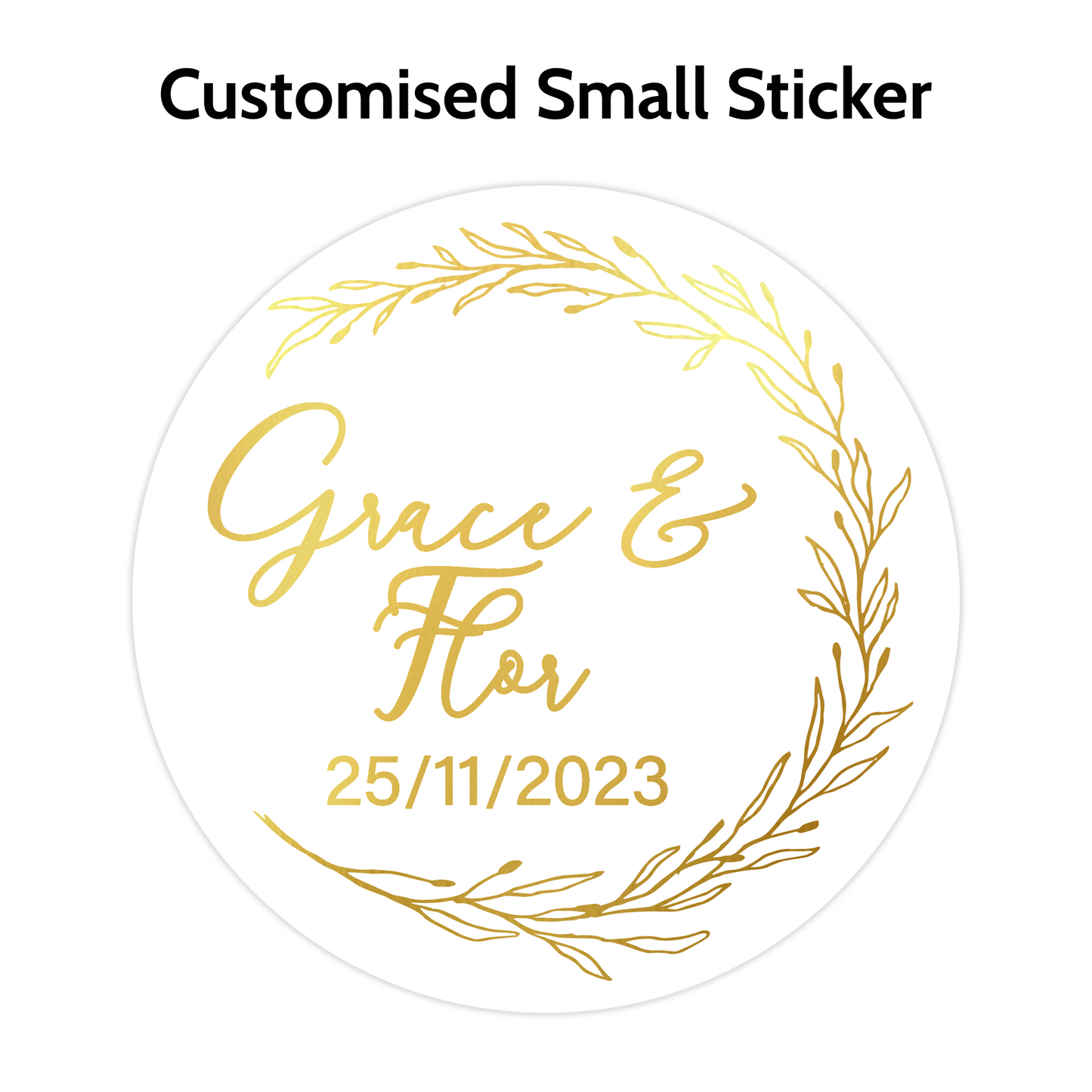 Gold and White Stickers