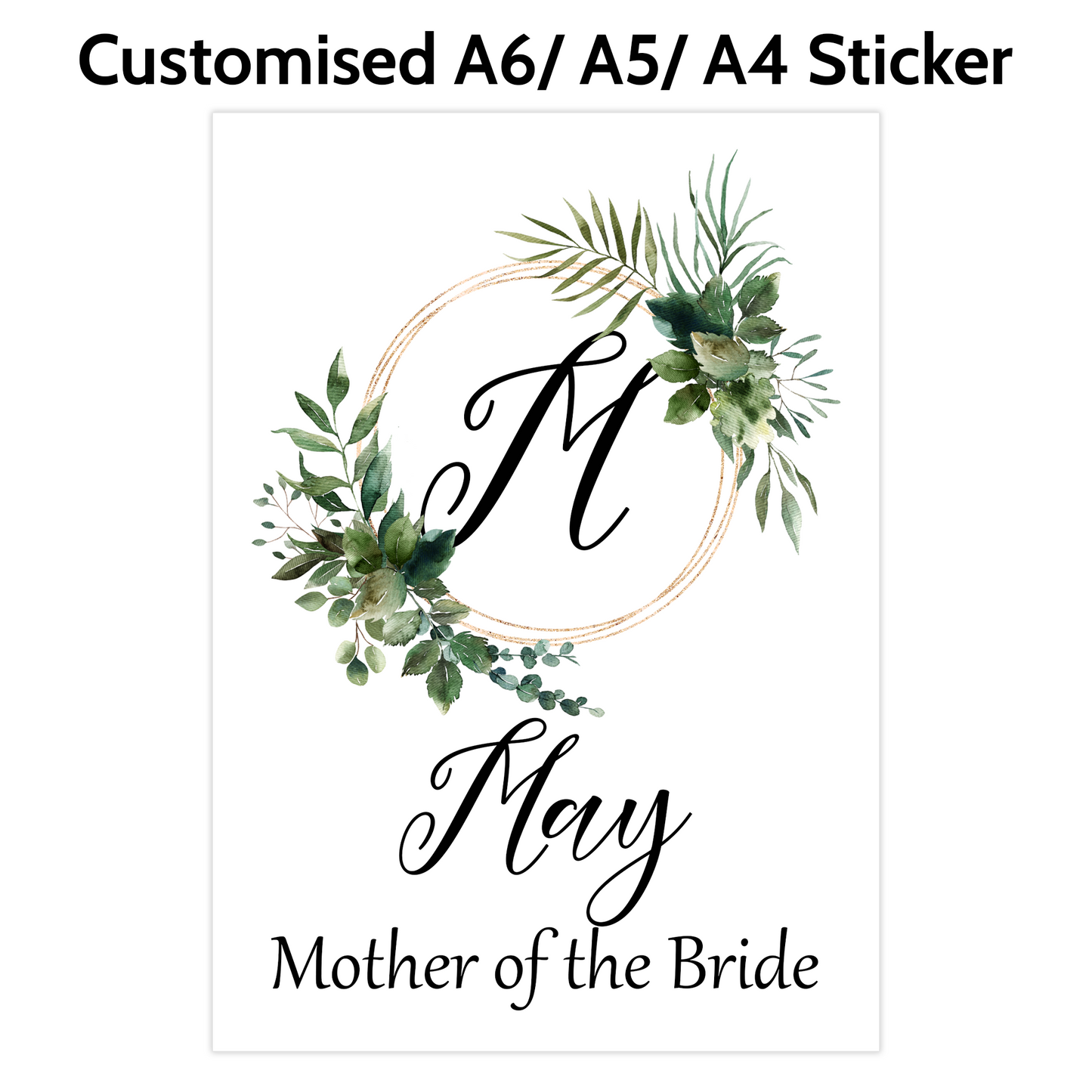 Green Floral Large Sticker