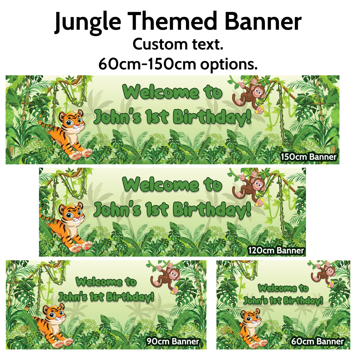 Custom Jungle Themed Banner – Vibrant & Fun!