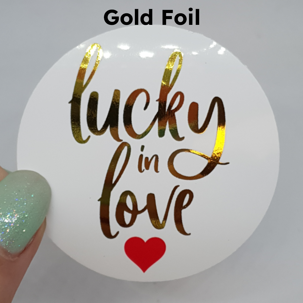 Lucky in Love Foil Stickers