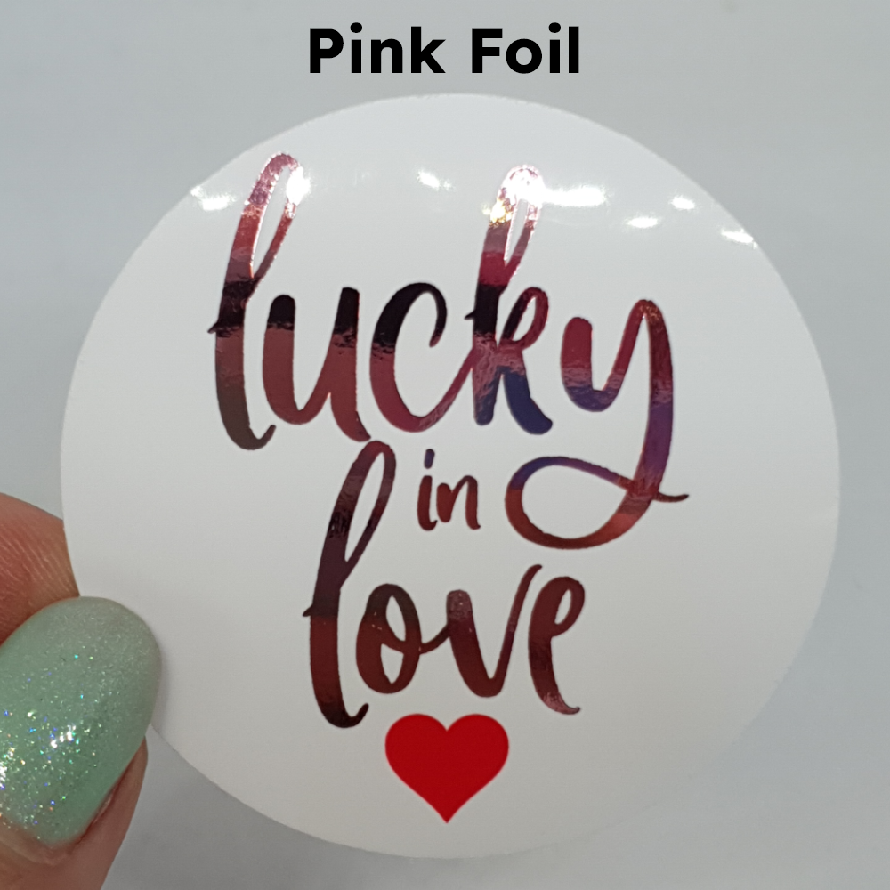 Lucky in Love Foil Stickers