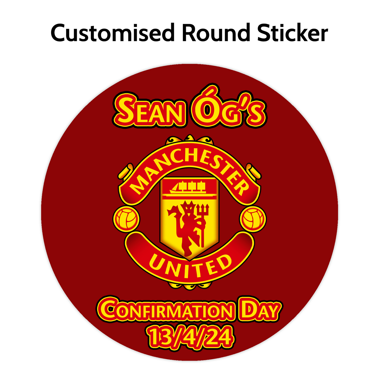 Popular Football Team Round Stickers (Lots to choose from)