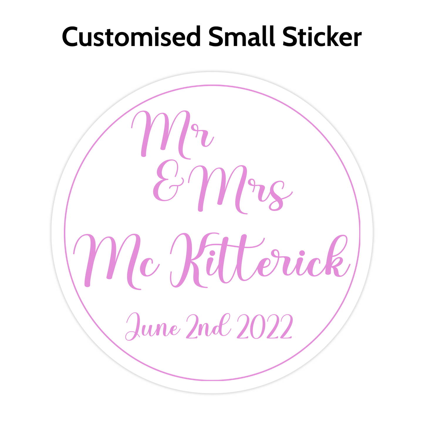 Pink and White Stickers