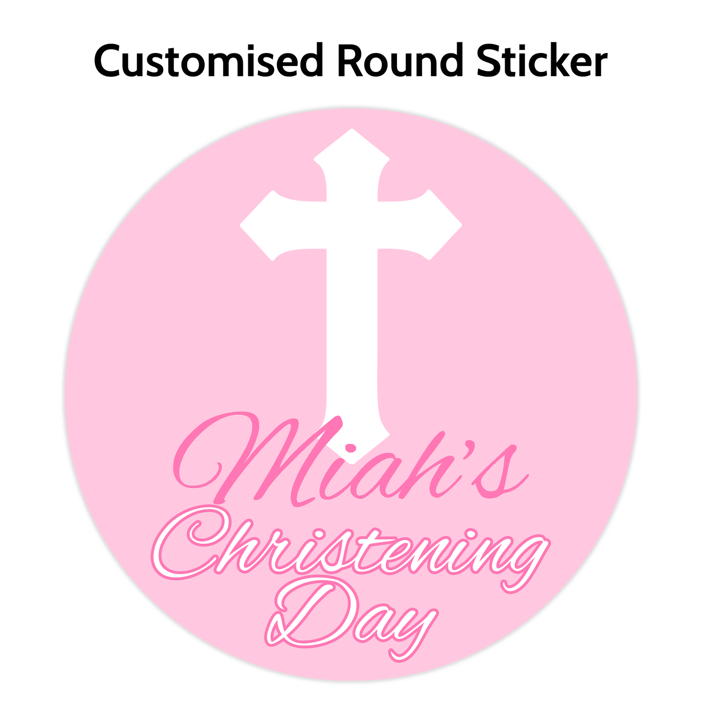 Pink Cross Stickers