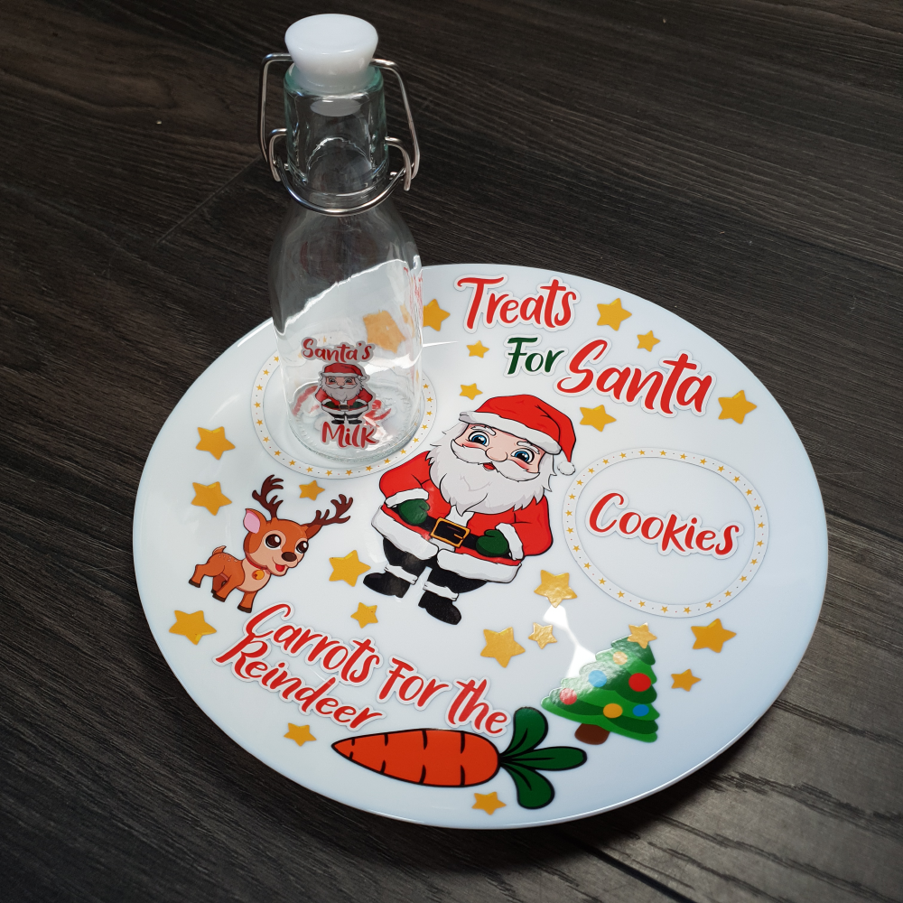 Large Santa plate/tray decal