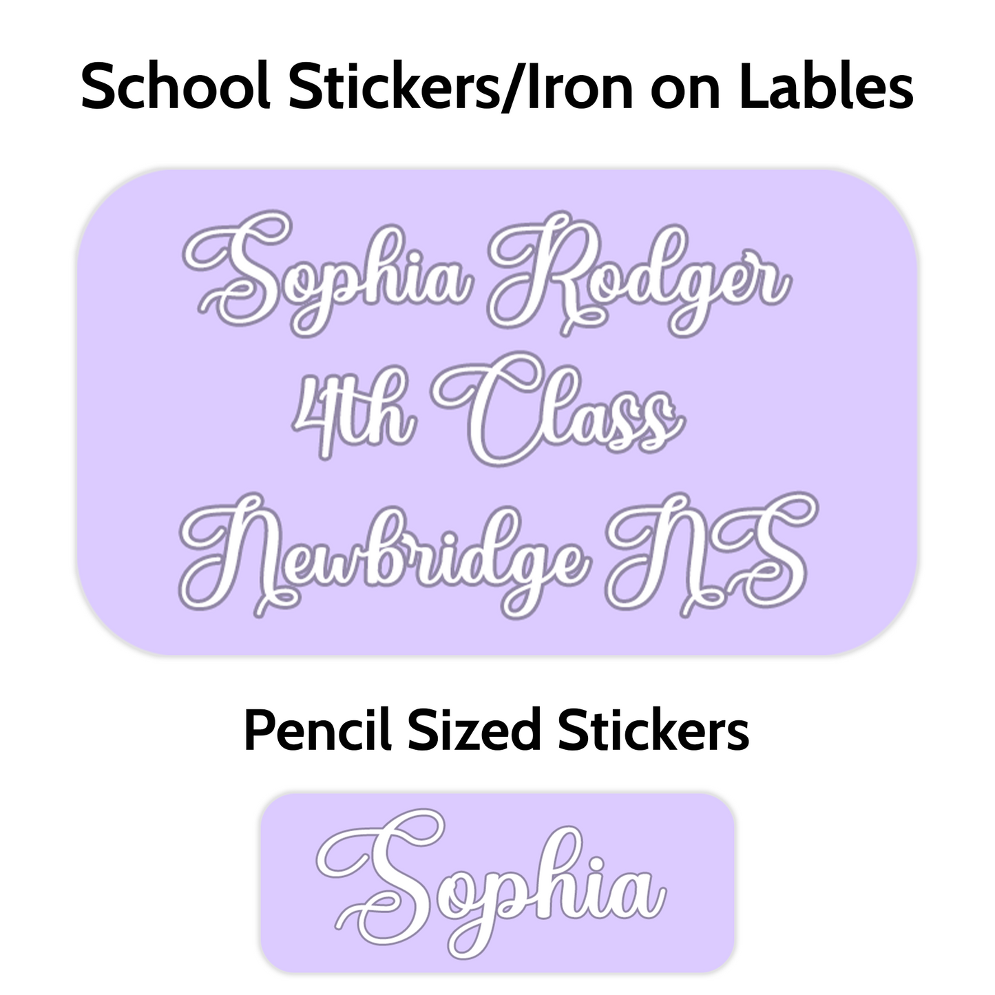 Purple School Stickers