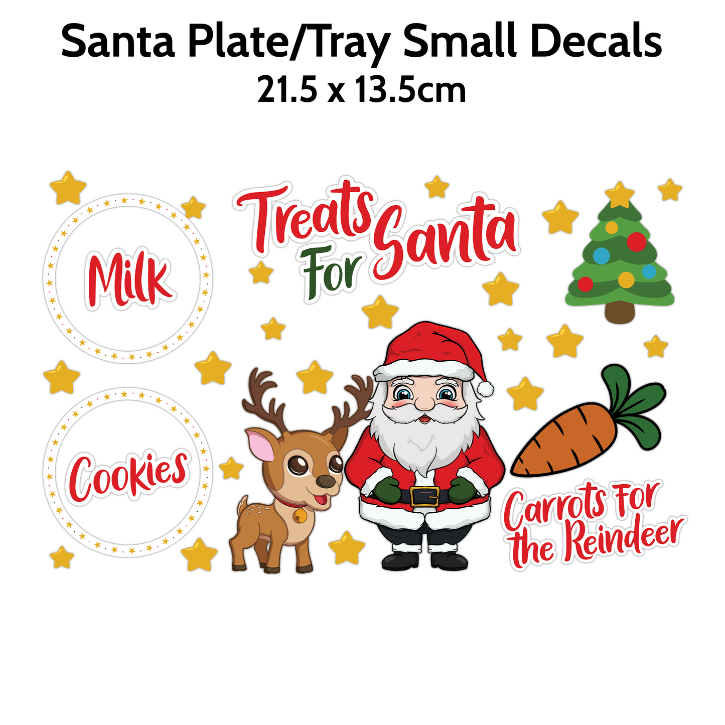 Small Santa Plate/Tray Decal