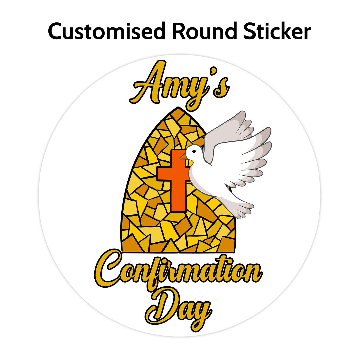 Stained Glass Round Stickers