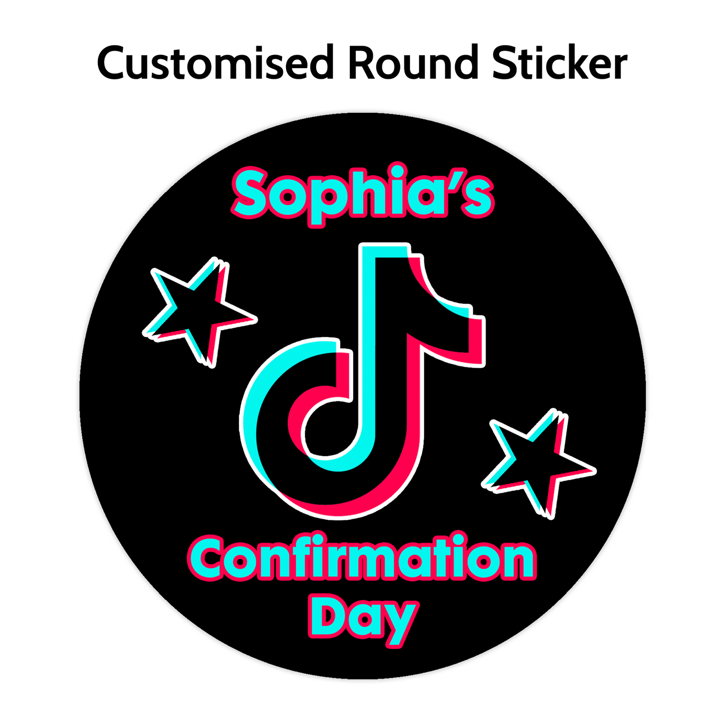 Tik Tok inspired Round Stickers