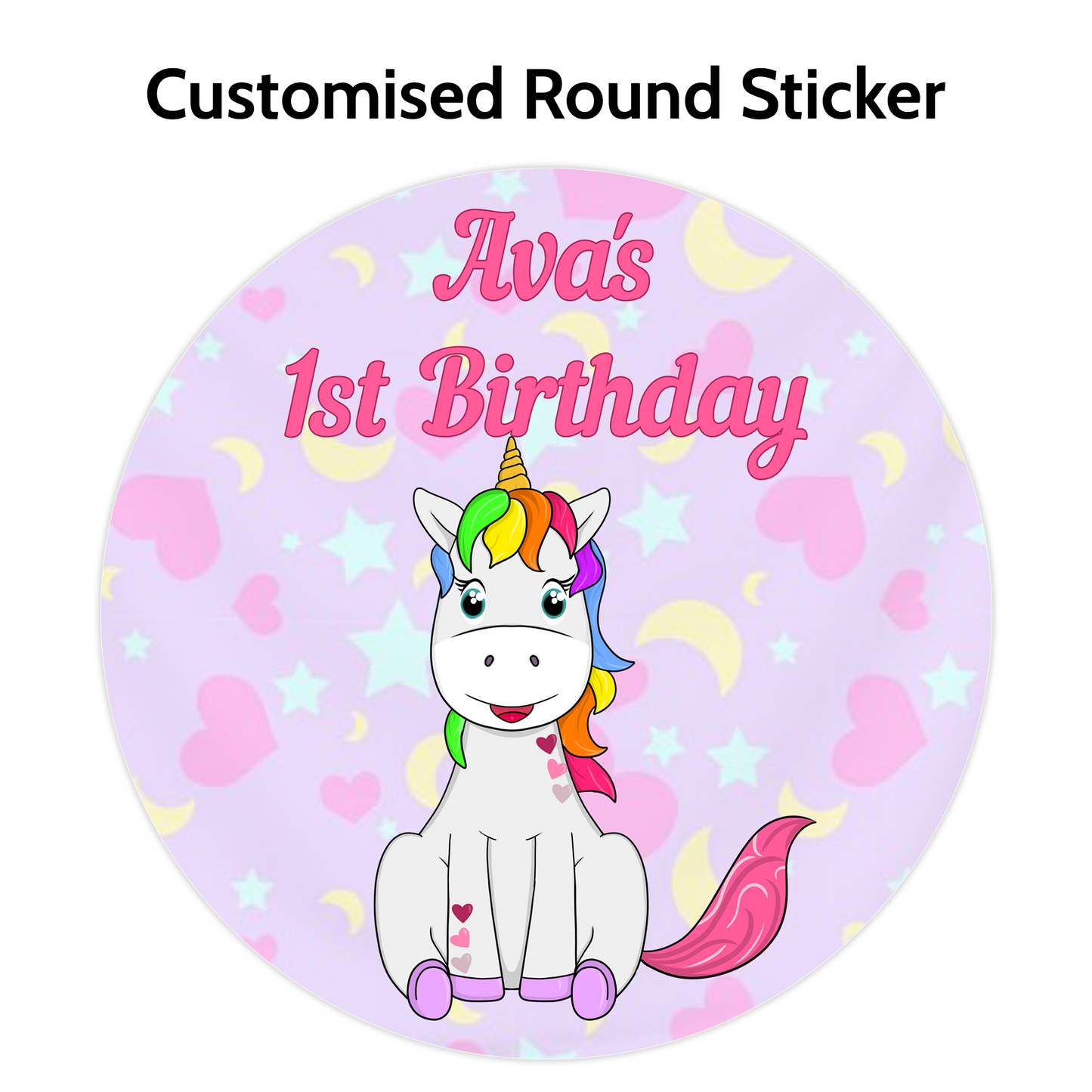Unicorn Round Stickers