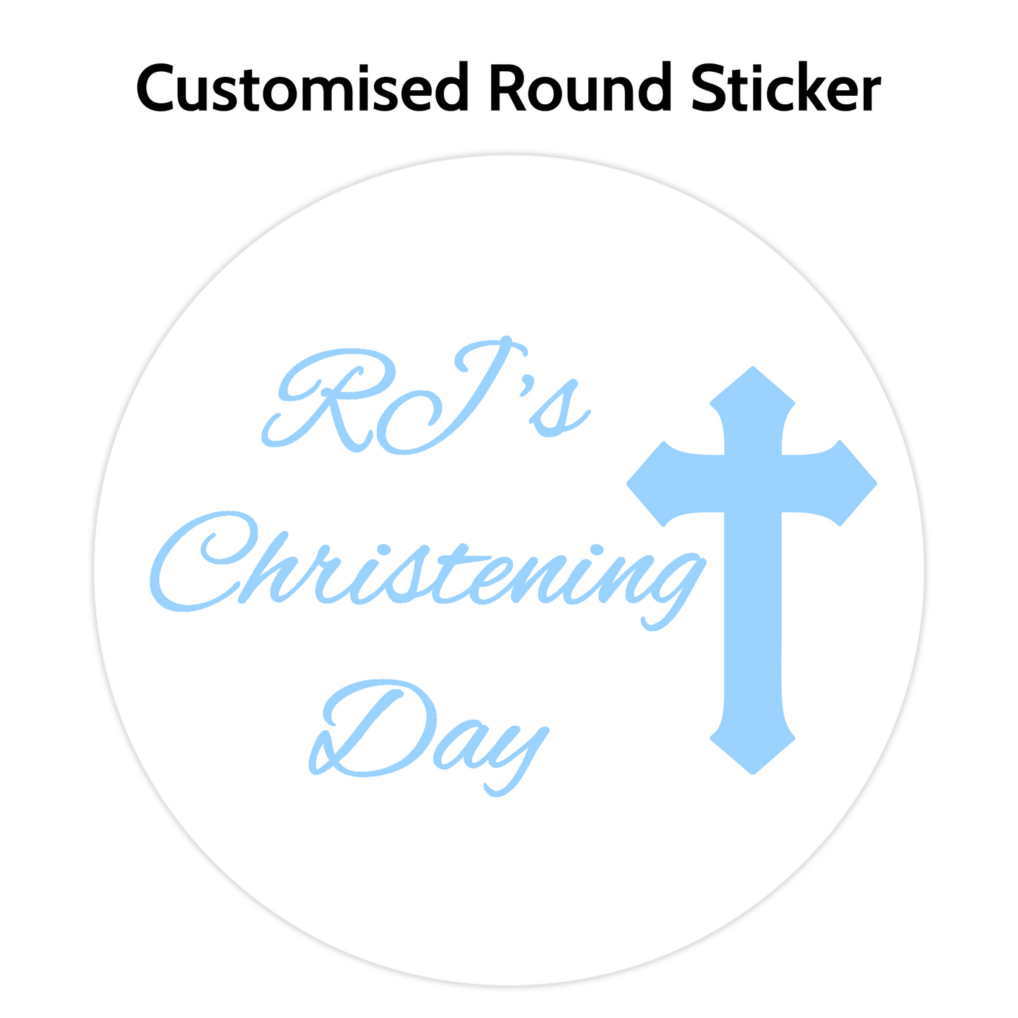 White and Blue Cross Stickers