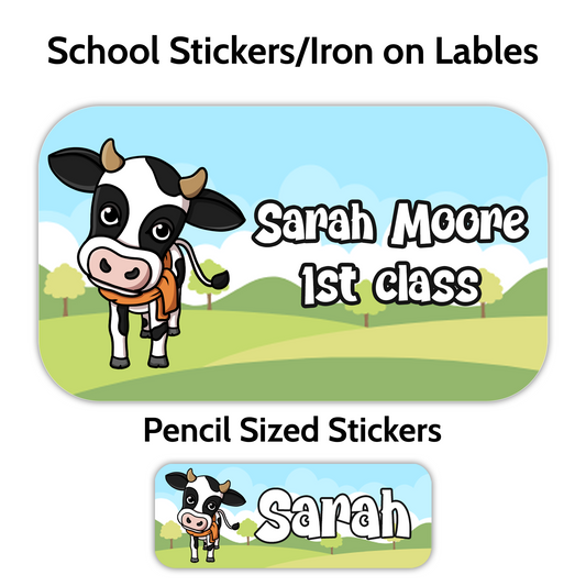 Bessie the Cow School Stickers
