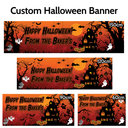 🎃 Custom Halloween Banner 🎃 – Add Your Text &/or Logo