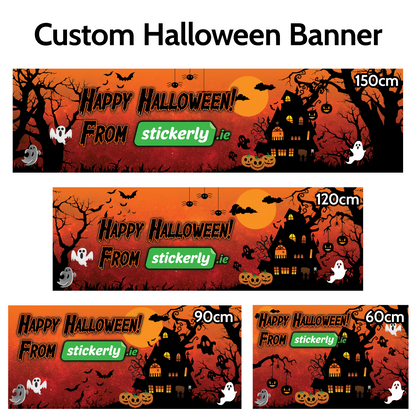 🎃 Custom Halloween Banner 🎃 – Add Your Text &/or Logo