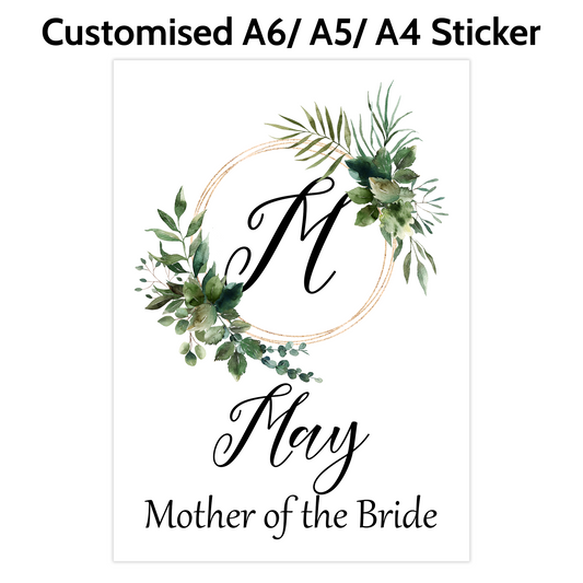 Green Floral Large Sticker