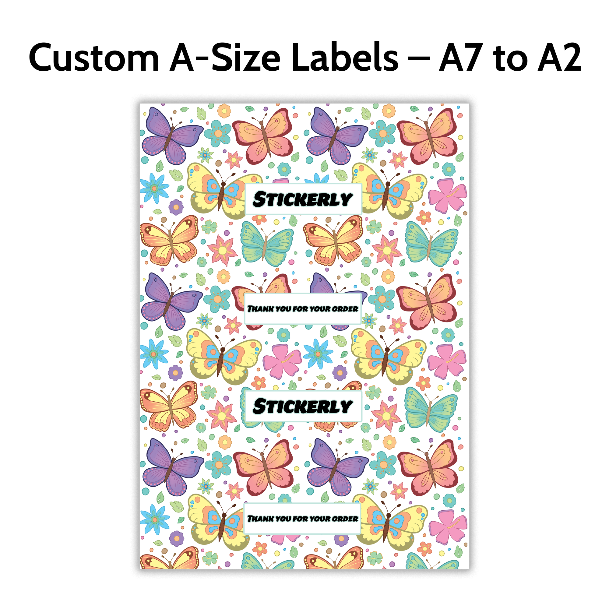 A2 Sticker Custom A-Size Labels – A7 to A2 – Stickerly