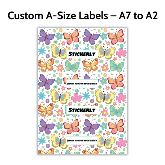 Custom A-Size Labels – A7 to A2