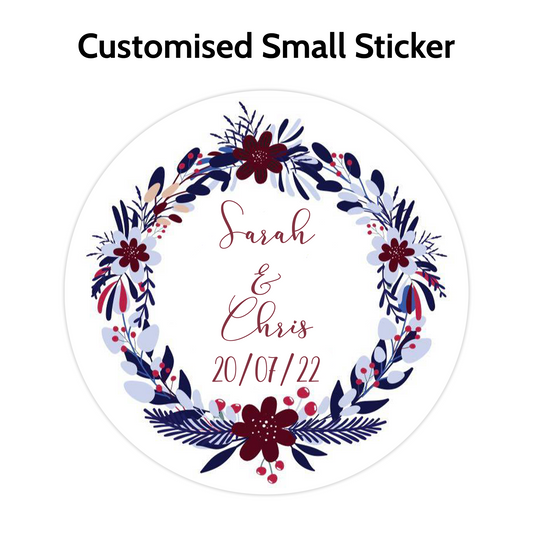 Navy and Burgundy Stickers