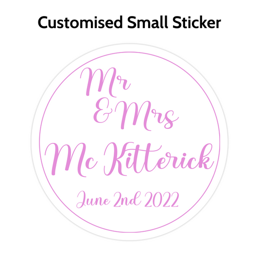 Pink and White Stickers