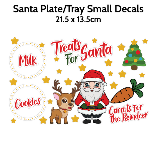 Small Santa Plate/Tray Decal